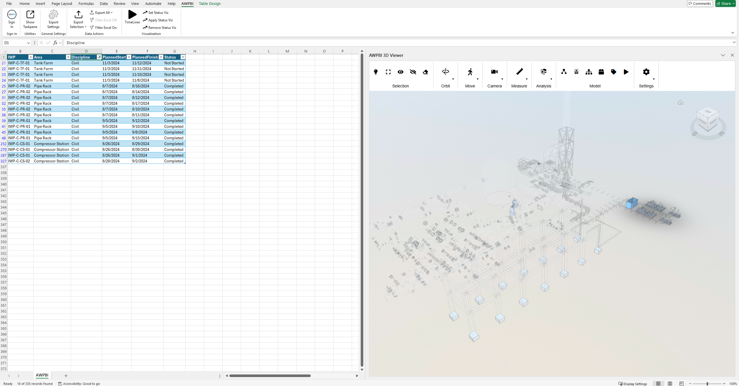Filters applied on several columns at once