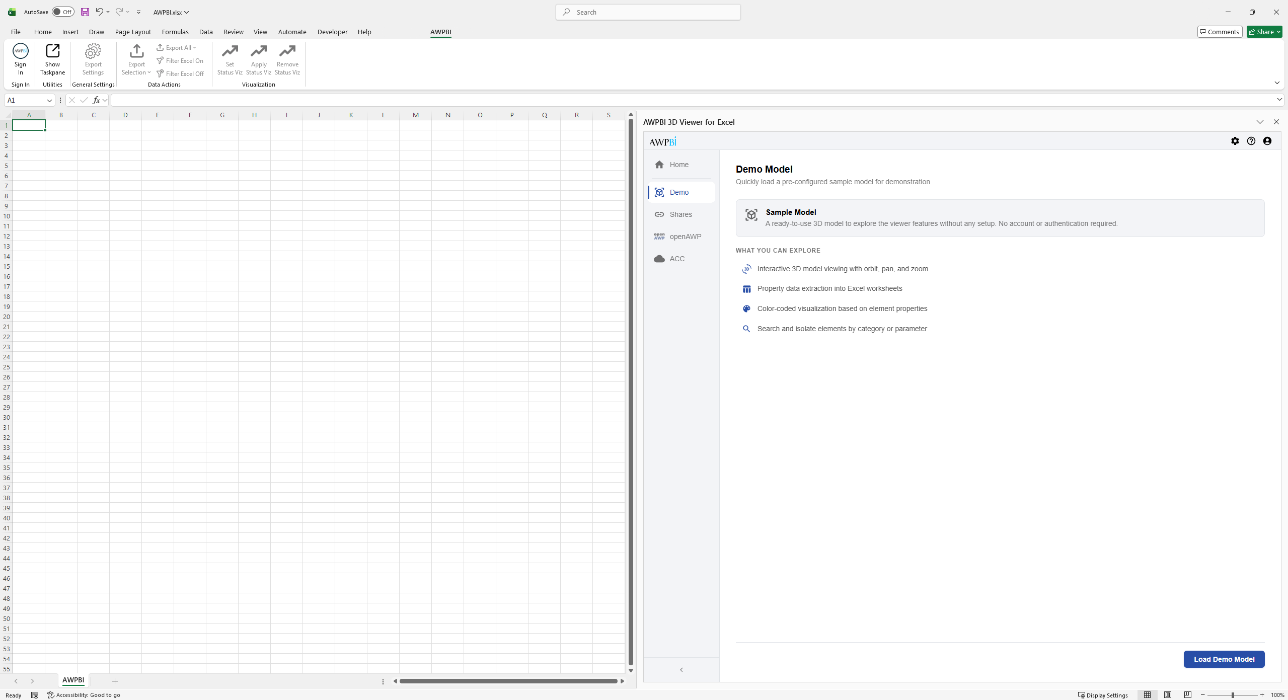 The Demo tab of the model source picker